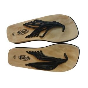 SoHo Sandals bamboo vacation style‎ women's SIZE 8 #274